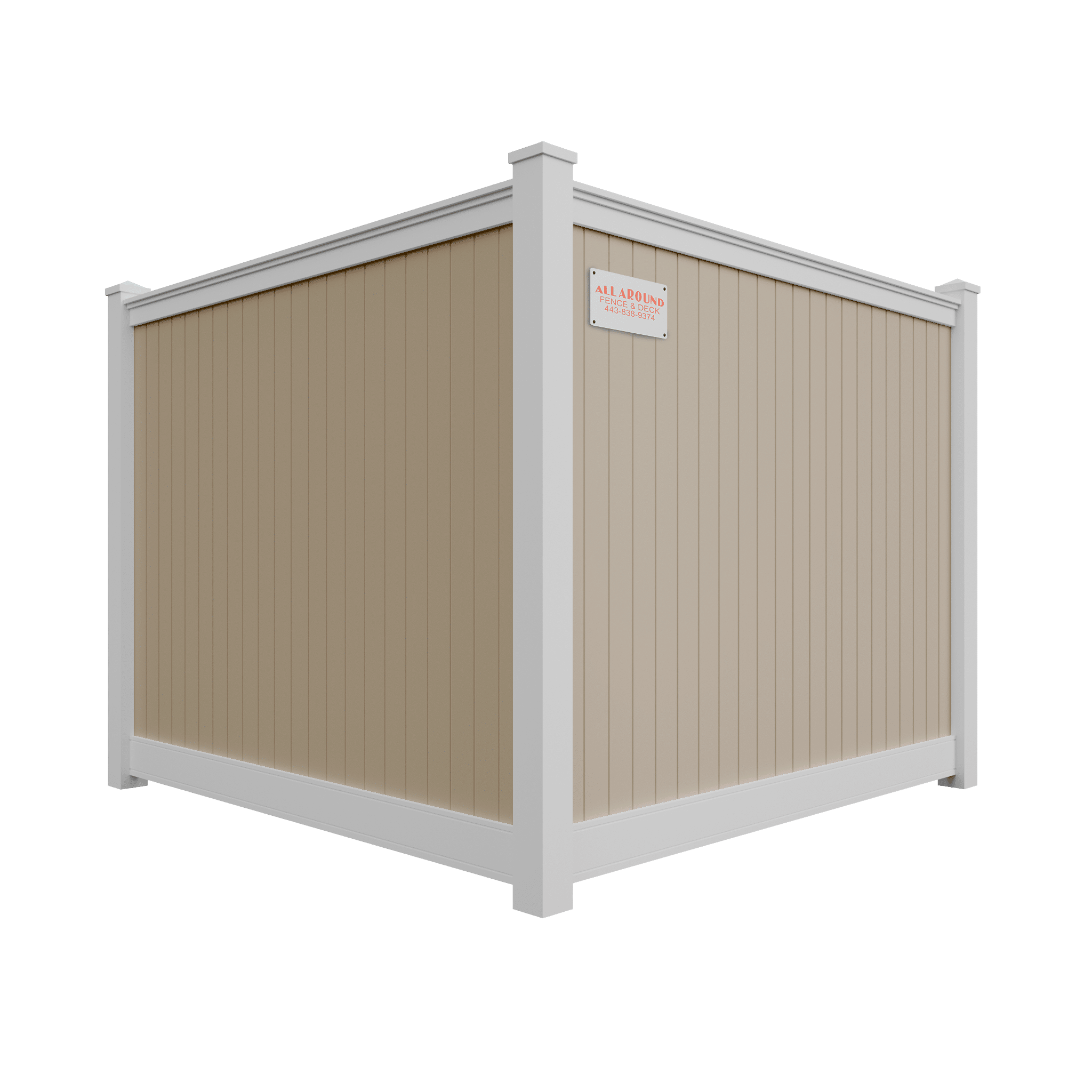 Privacy tan white All around