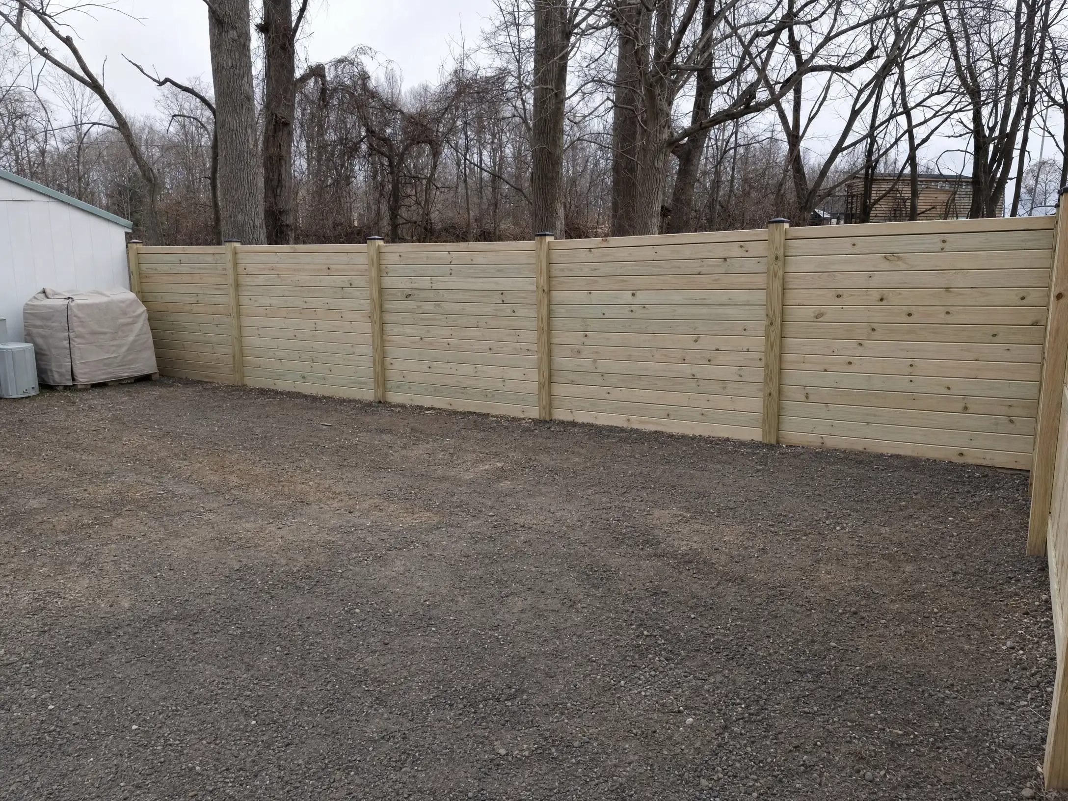 Horizontal Slat Wood Fences